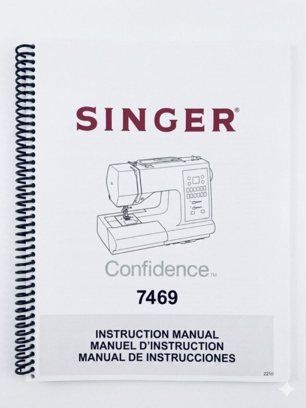 Singer Confidence 7469 Sewing Machine Instruction Manual 7649Q English French Sp